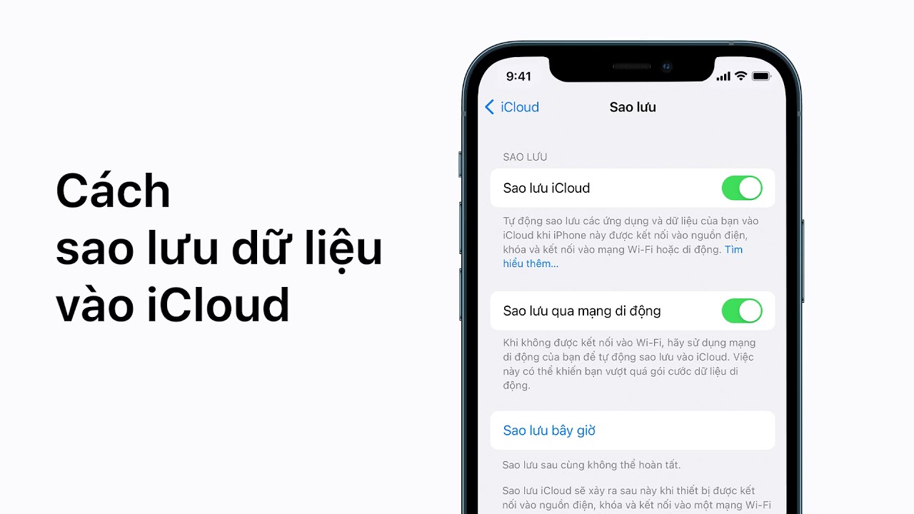 Làm thế nào để SAO LƯU dữ liệu iPhone của bạn trên iCloud Làm thế nào để SAO LƯU dữ liệu iPhone của bạn trên iCloud